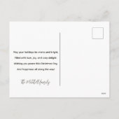 Cartes Pour Fêtes Annuelles Simple Retro 1 Photo Joyeux Noël brillant (Dos)