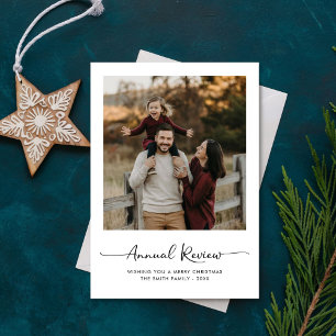 Cartes Pour Fêtes Annuelles Simple Revue Annuelle Moderne Photo Famille Noël