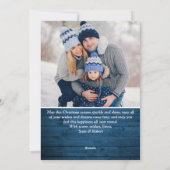Cartes Pour Fêtes Annuelles Simple Rustic 4 PHOTO Noël Salutation (Dos)