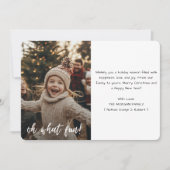 Cartes Pour Fêtes Annuelles Simple Sage Green Oh What Fun Christmas Baby Photo (Devant)