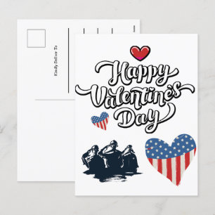 Cartes Pour Fêtes Annuelles Simple Saint-Valentin Militaire Soldat Armée