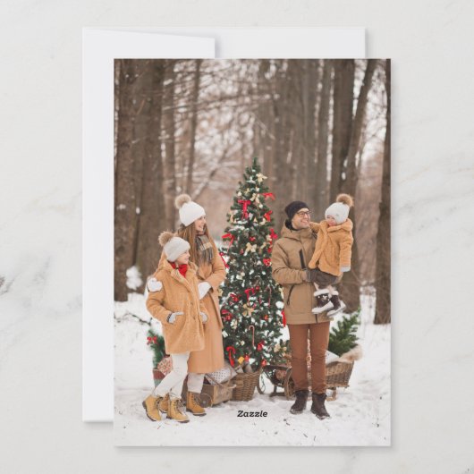 Cartes Pour Fêtes Annuelles Simple sapin de Noël photo plat (Dos)