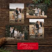 Cartes Pour Fêtes Annuelles Simple Script 3 Photo Joyeux Noël