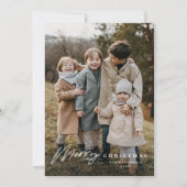 Cartes Pour Fêtes Annuelles Simple Script 3 Photo Joyeux Noël (Devant)