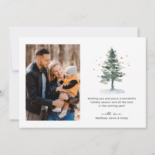 Cartes Pour Fêtes Annuelles Simple Script Amour Coeur Joyeux Noël 2 Photo (Dos)