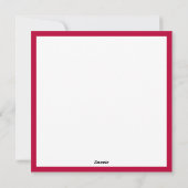 Cartes Pour Fêtes Annuelles Simple Script Élégant Rouge Saint-Valentin (Dos)