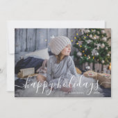 Cartes Pour Fêtes Annuelles Simple Script Hot Chocolat Famille Photo (Devant)