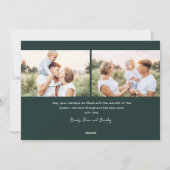 Cartes Pour Fêtes Annuelles Simple Script Joyeuse Ere Photo Noël (Dos)