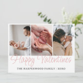 Cartes Pour Fêtes Annuelles Simple Script Joyeuse Saint-Valentin Multi Photo N (Debout devant)
