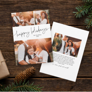 Cartes Pour Fêtes Annuelles Simple script joyeuses fêtes photo montage