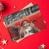 Cartes Pour Fêtes Annuelles Simple Script Joyeux Noël 3 Photo