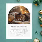 Cartes Pour Fêtes Annuelles Simple Script Meowy Arch Photo Chat