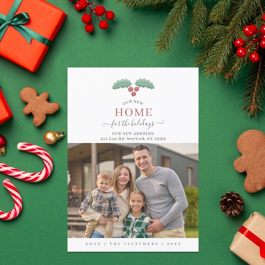 Cartes Pour Fêtes Annuelles Simple Script Nouvelle maison pour les vacances Ph