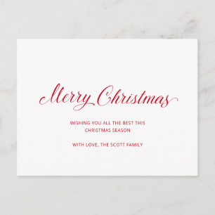 Cartes Pour Fêtes Annuelles Simple Script Vintage Élégant Noël