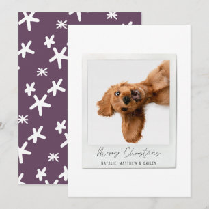 Cartes Pour Fêtes Annuelles Simple script vintage photo moderne Noël