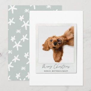 Cartes Pour Fêtes Annuelles Simple script vintage photo moderne Noël