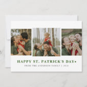Cartes Pour Fêtes Annuelles Simple shamrock saint Patrick's Day 3 Photo (Devant)