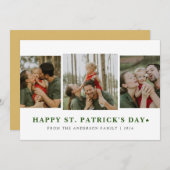 Cartes Pour Fêtes Annuelles Simple shamrock saint Patrick's Day 3 Photo (Devant / Derrière)