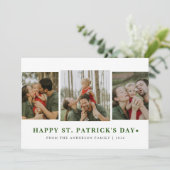 Cartes Pour Fêtes Annuelles Simple shamrock saint Patrick's Day 3 Photo (Debout devant)