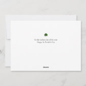 Cartes Pour Fêtes Annuelles Simple shamrock saint Patrick's Day 3 Photo (Dos)