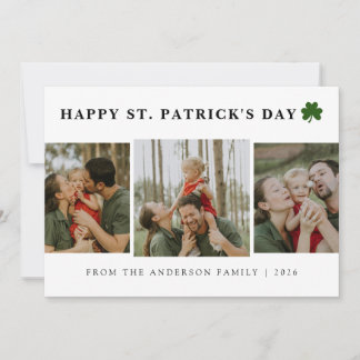 Cartes Pour Fêtes Annuelles Simple shamrock saint Patrick's Day 3 Photo