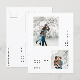Cartes Pour Fêtes Annuelles simple, simple et heureux nouvel an multi photo