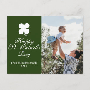 Cartes Pour Fêtes Annuelles Simple St. patrick jour photo de famille Shamrock