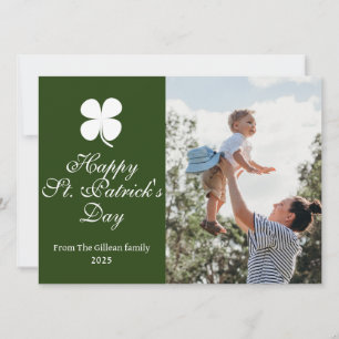 Cartes Pour Fêtes Annuelles Simple St. patrick jour photo de famille Shamrock