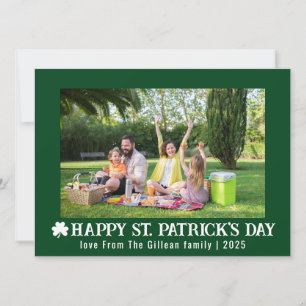 Cartes Pour Fêtes Annuelles Simple St. patrick jour photo de famille Shamrock