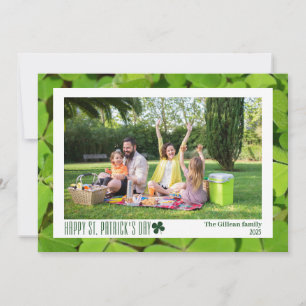 Cartes Pour Fêtes Annuelles Simple St. patrick jour photo de famille Shamrock