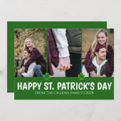 Cartes Pour Fêtes Annuelles Simple St. patrick's day Famille Shamrock 3 photo (Devant / Derrière)