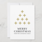 Cartes Pour Fêtes Annuelles Simple star tree white Merry Christmas (Devant)
