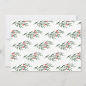 Cartes Pour Fêtes Annuelles Simple verdure Feuille (Dos)
