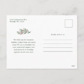 Cartes Pour Fêtes Annuelles Simple verdure Feuille (Dos)