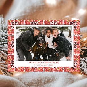 Cartes Pour Fêtes Annuelles Simple Vintage Motif rouge photo Noël