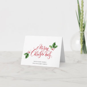 Cartes Pour Fêtes Annuelles Simple Vœu Élégant de Joyeux Noël