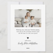 Cartes Pour Fêtes Annuelles Simple White Green 5 Photo Collage Noël (Dos)