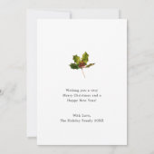 Cartes Pour Fêtes Annuelles Simple Wreath Holly Moderne (Dos)