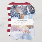 Cartes Pour Fêtes Annuelles Simplement de la canneberge de merry | Deux photos (Devant / Derrière)