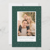 Cartes Pour Fêtes Annuelles Simplement élégant Joyeux Noël Vert 4 Photo (Dos)