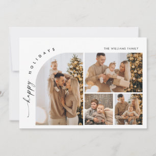 Cartes Pour Fêtes Annuelles Simplement élégant PHOTO Design Salutation de Noël