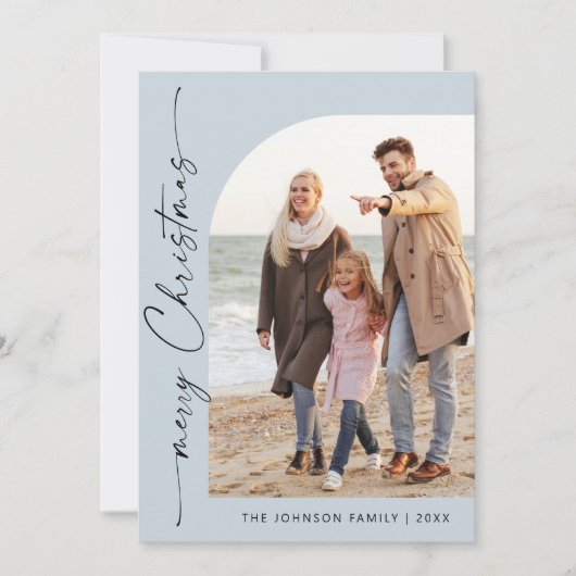 Cartes Pour Fêtes Annuelles Simplement élégant PHOTO Design Salutation de Noël (Devant)