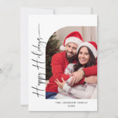 Cartes Pour Fêtes Annuelles Simplement élégant PHOTO Design Salutation de Noël (Devant)