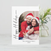 Cartes Pour Fêtes Annuelles Simplement élégant PHOTO Design Salutation de Noël (Debout devant)