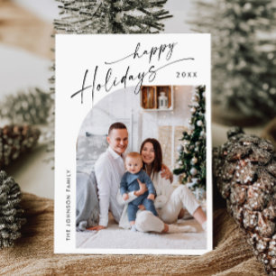 Cartes Pour Fêtes Annuelles Simplement élégant PHOTO Design Salutation de Noël