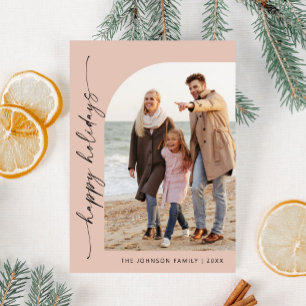 Cartes Pour Fêtes Annuelles Simplement élégant PHOTO Design Salutation de Noël