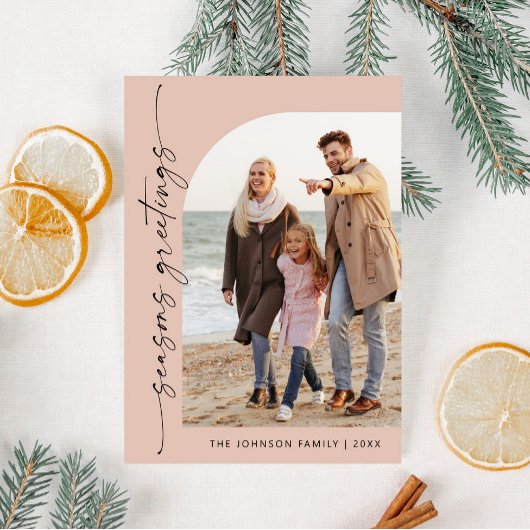 Cartes Pour Fêtes Annuelles Simplement élégant PHOTO Design Salutation de Noël