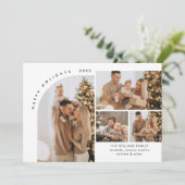 Cartes Pour Fêtes Annuelles Simplement élégant PHOTO Design Salutation de Noël (Debout devant)