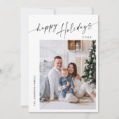 Cartes Pour Fêtes Annuelles Simplement élégant PHOTO Design Salutation de Noël (Devant)