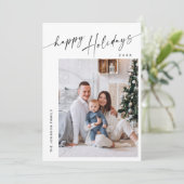 Cartes Pour Fêtes Annuelles Simplement élégant PHOTO Design Salutation de Noël (Debout devant)